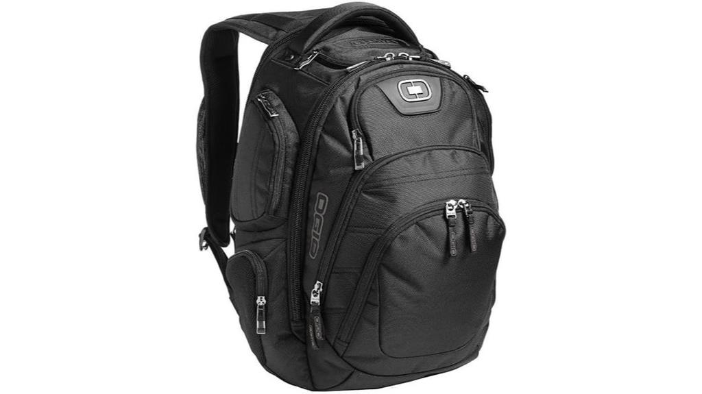 black laptop backpack designed