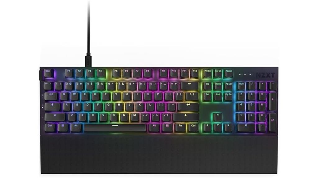 gaming keyboard with optical