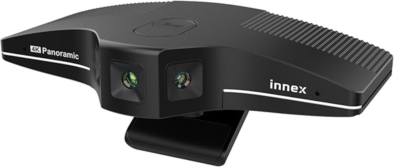 4k panoramic webcam with microphone