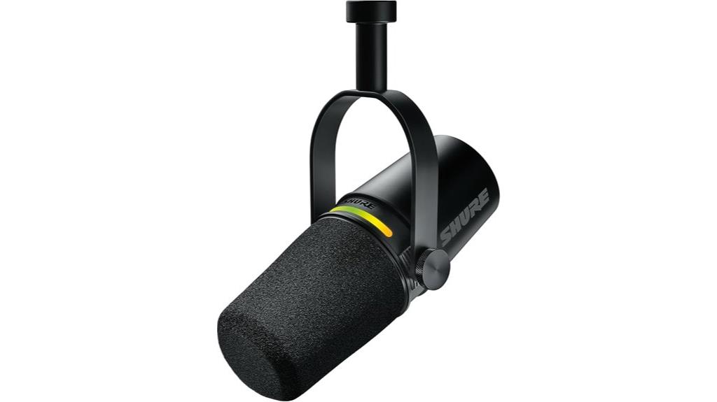 dynamic black podcast microphone