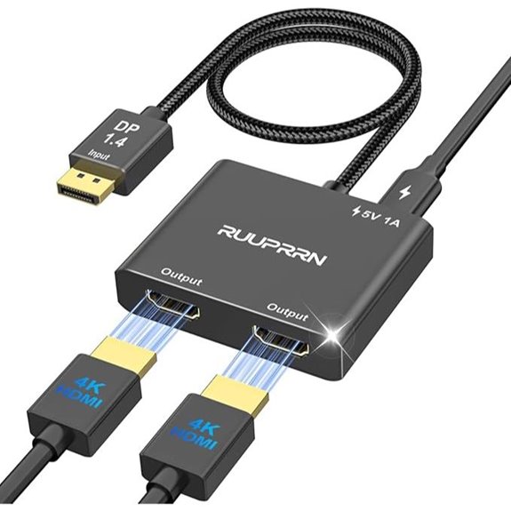 4K DP to Dual HDMI Splitter