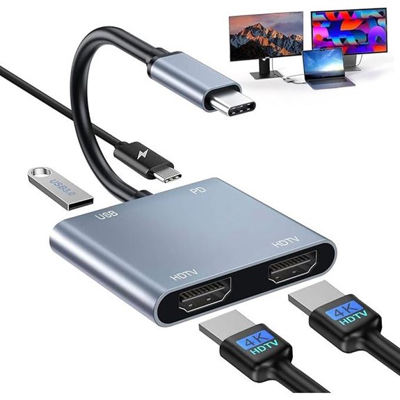 USB-C to Dual HDMI Adapter 4K@60Hz