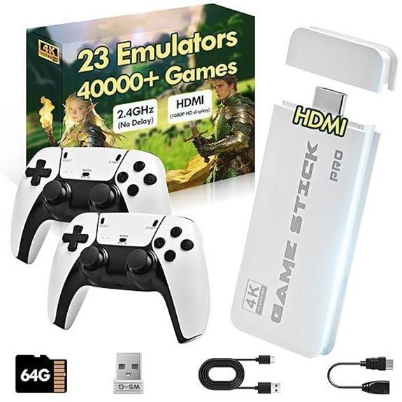 2026 Game Stick 4K 64GB 2 Controllers