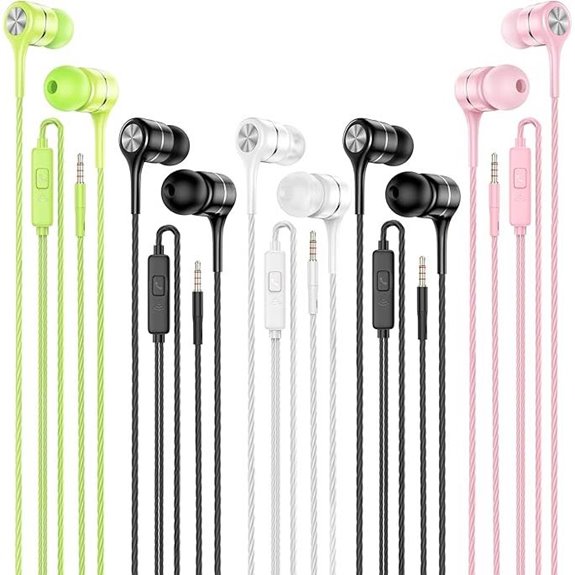 LWZCAM Wired Earbuds with Microphone (5 Pack)