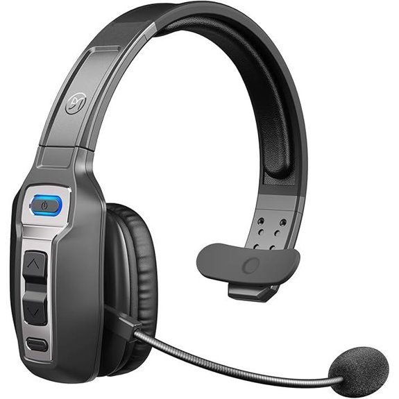 BRAMMAR Trucker Bluetooth Headset with AI Noise Cancellation