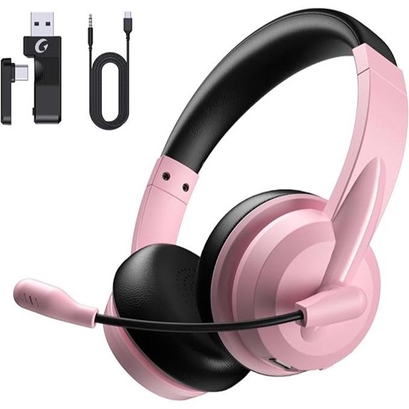 Wireless Bluetooth Headset with AI Noise Cancelling Mic