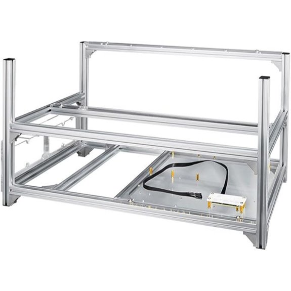 Baseltek 6 GPU Aluminum Mining Rig Open Air Frame Case
