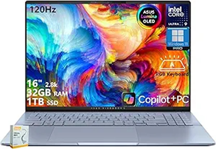 ASUS Vivobook S16 Copilot+ AI Laptop