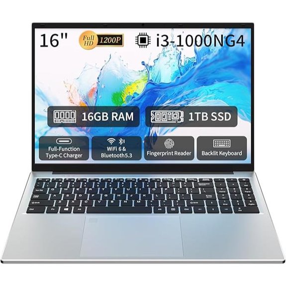 Auusda 16 Laptop i3 16GB RAM 1TB SSD