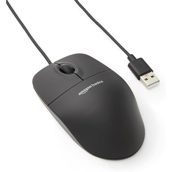 Amazon Basics 3-Button USB Wired Mouse