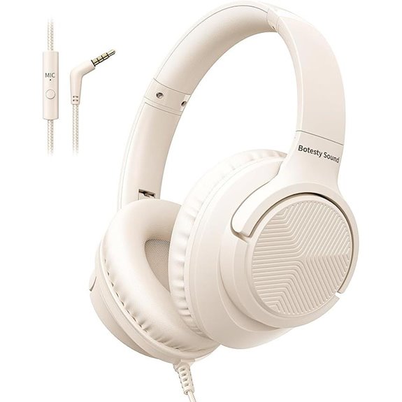 Botesty Sound Headphones Wired with Microphone (Beige)
