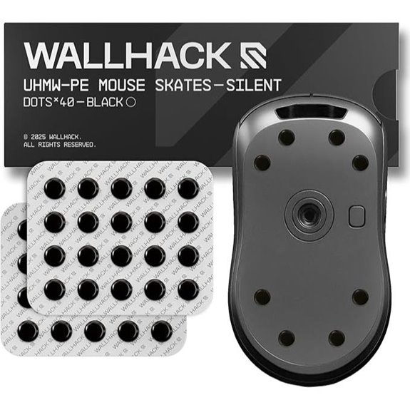 Wallhack Silent Mouse Skates 7mm (Black)