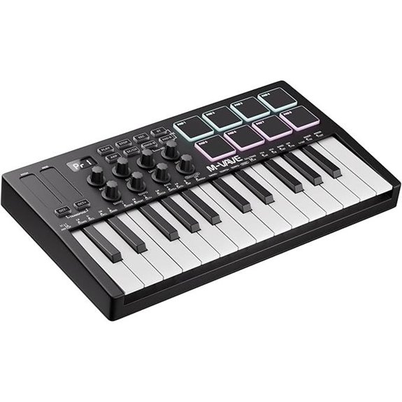 DaierTek 25-Key MIDI Keyboard with Bluetooth