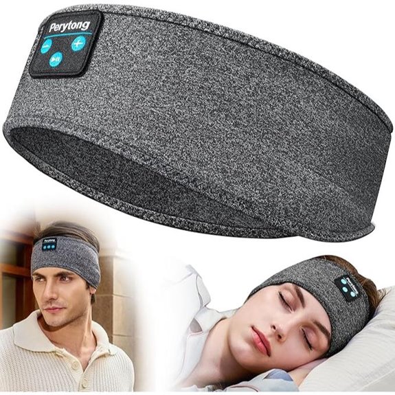 Perytong Bluetooth Headband with Built-in Speakers