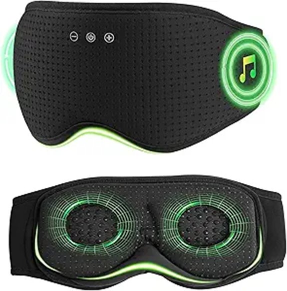 MUSICOZY Bluetooth Sleep Mask with Removable Eye Cups