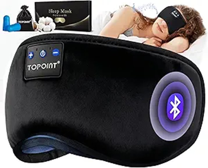 TOPOINT Sleep Mask with Bluetooth Headphones
