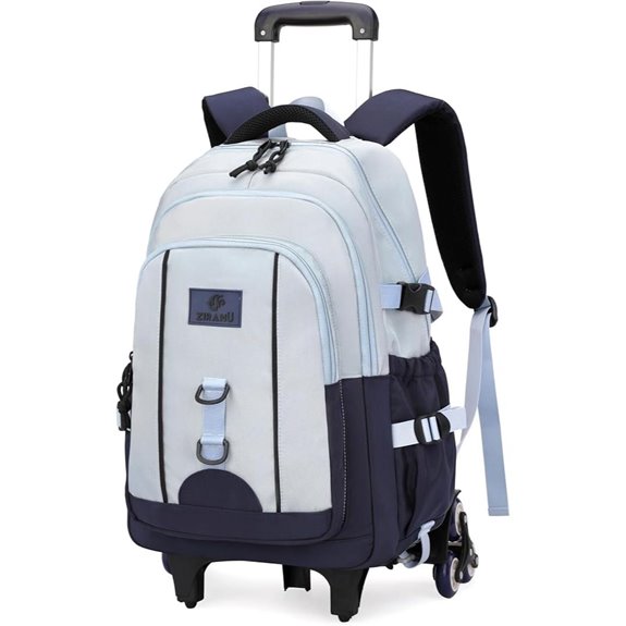 GRUOTEIS Rolling Backpack for Boys (Blue)