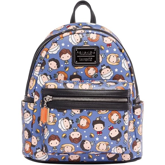 Loungefly F.R.I.E.N.D.S. AOP Chibi Character Double Strap Shoulder Bag
