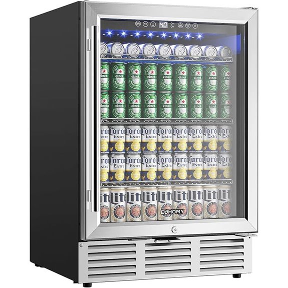 EUHOMY 24-Inch 180-Can Beverage Refrigerator