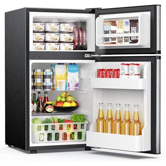 EUHOMY 3.2 Cu.Ft Mini Fridge with Freezer