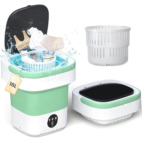 Portable Washing Machine with Spin Basket (Green)