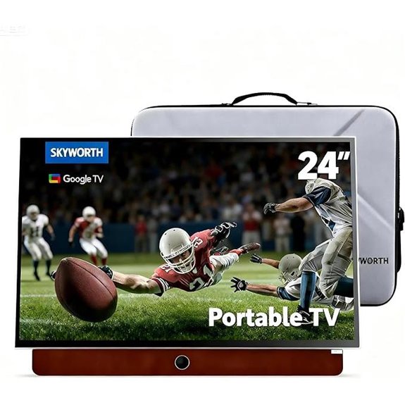 Skyworth 24-Inch Portable Smart TV (Game Day Bundle)