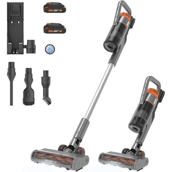WORX 20V Cordless Stick Vacuum (2 Batteries Included)