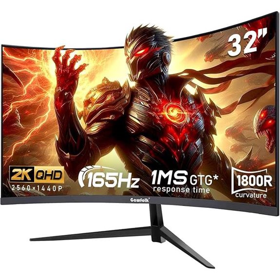 Gawfolk 32 2K 165Hz Curved Gaming Monitor