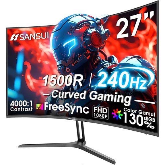 SANSUI 27 240Hz Curved Gaming Monitor