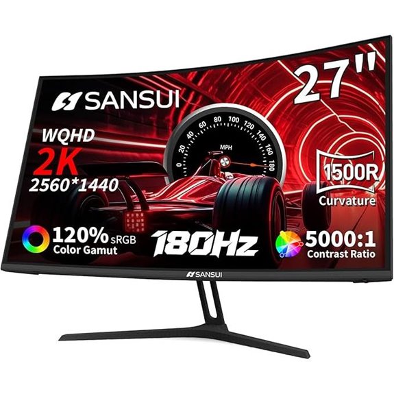 SANSUI 27 WQHD 180Hz Curved Gaming Monitor