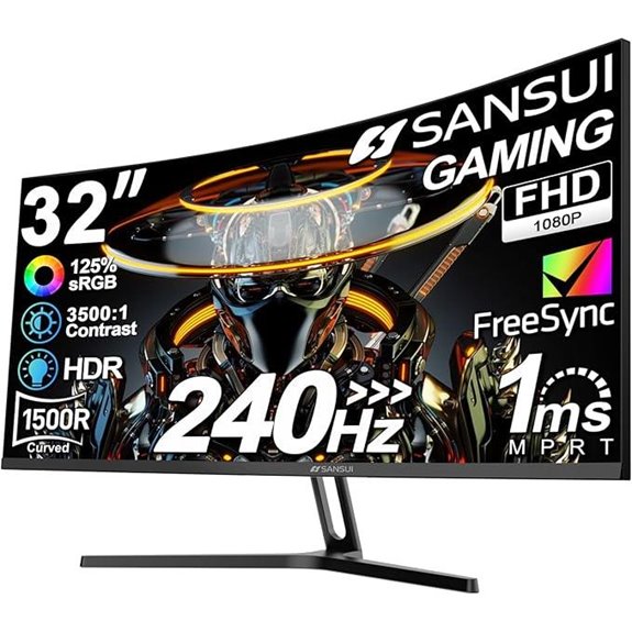 SANSUI 32 240Hz Curved Gaming Monitor
