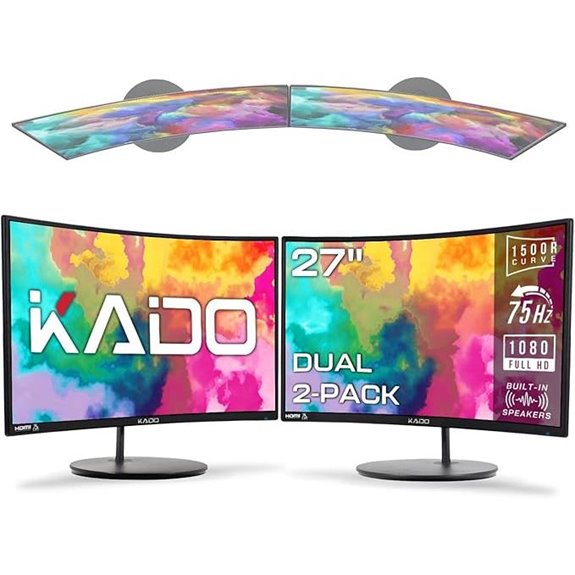 Kado Dual 27 Curved Monitor Set