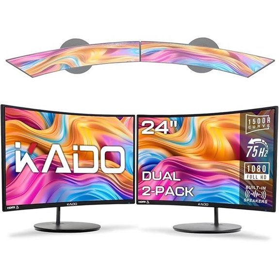 Kado 24 Curved Dual Monitor Setup