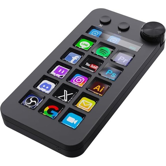 Macro Pad with 15 Customizable Keys (N1 Black)