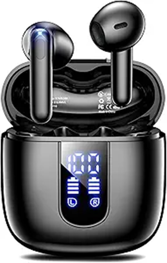 Haqquio Wireless Earbuds with Deep Bass (Black)
