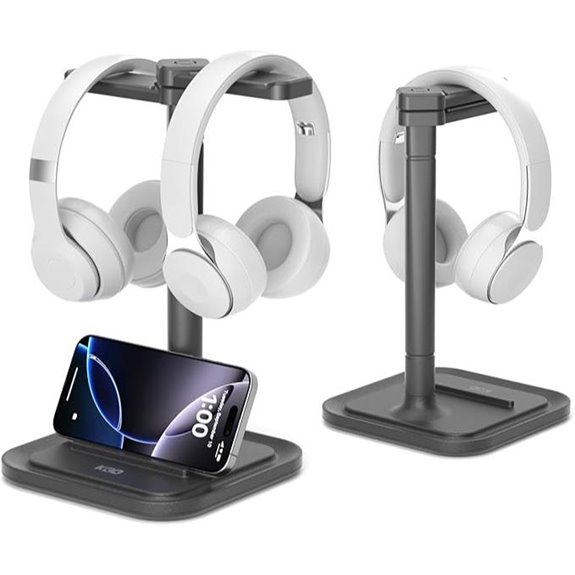 KDD Dual Headphone Stand with Phone Holder
