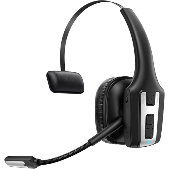 Trucker Bluetooth Headset with Dual Mic Noise Cancellation