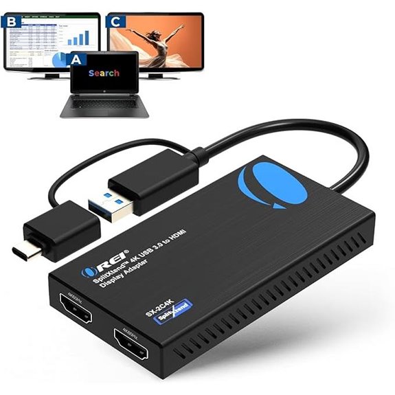 OREI 4K HDMI Splitter Dual Monitor