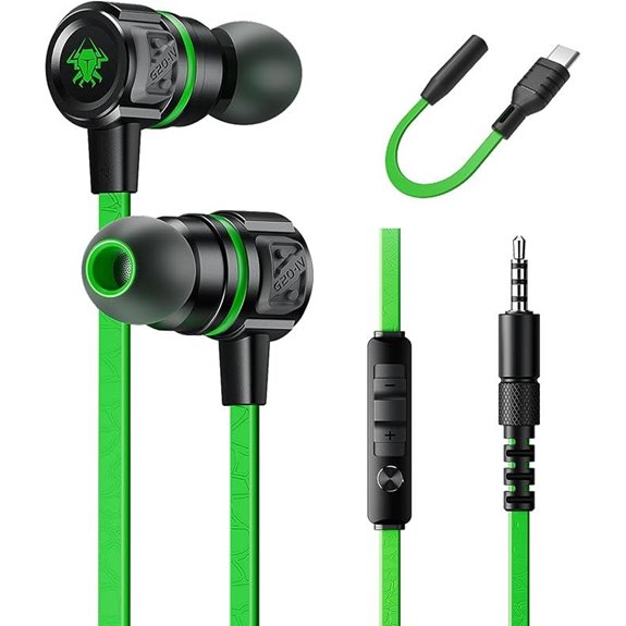 Gaming Earbuds with Dual Plug & Mic