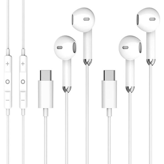 USB-C Headphones for iPhone & Samsung (2-Pack)