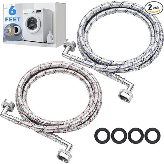 Otoolling 2-Pack Stainless Steel Washing Machine Hose