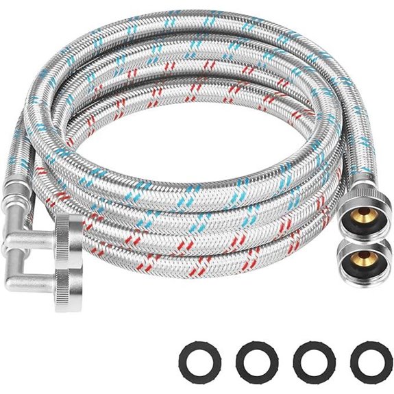 KEOKLE 4ft Washer Hoses 2-Pack