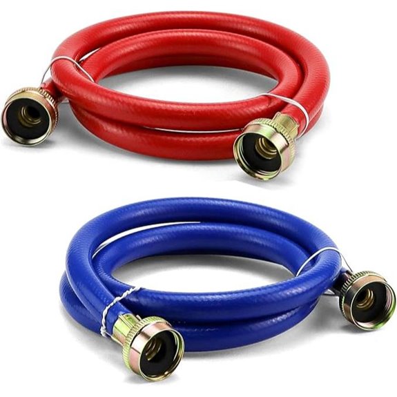 Fetechmate 4FT Rubber Washing Machine Hoses (2-Pack)
