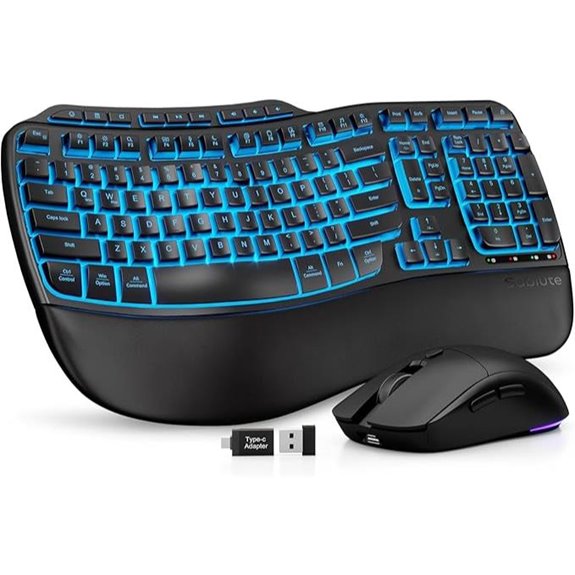 SABLUTE Ergonomic Wireless Keyboard & Mouse Combo