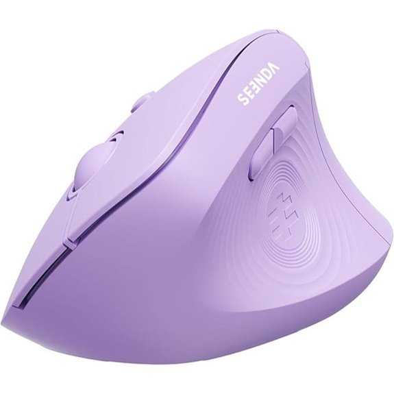 Seenda Ergonomic Wireless Vertical Mouse (Purple)