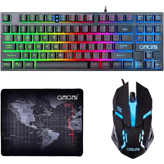 CHONCHOW 87-Key TKL Gaming Keyboard & Mouse Combo