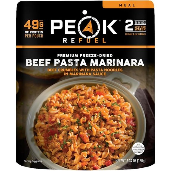 Peak Refuel Beef Pasta Marinara (49g Protein)