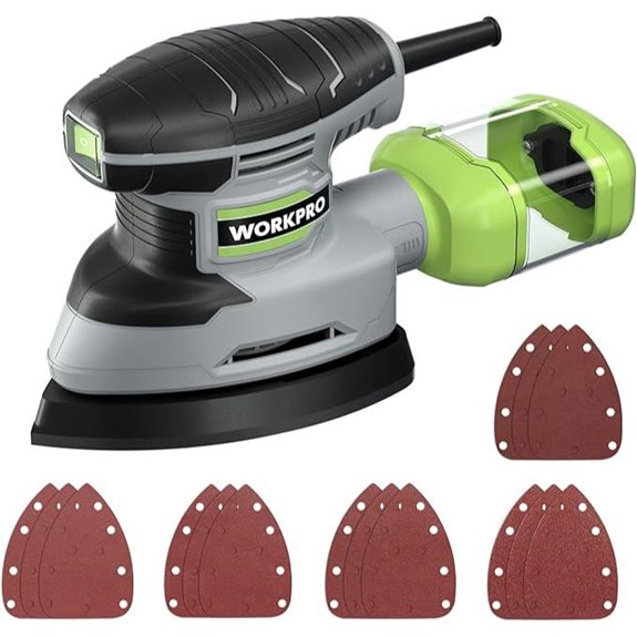 WORKPRO Detail Sander 13,000 OPM with Dust Collector