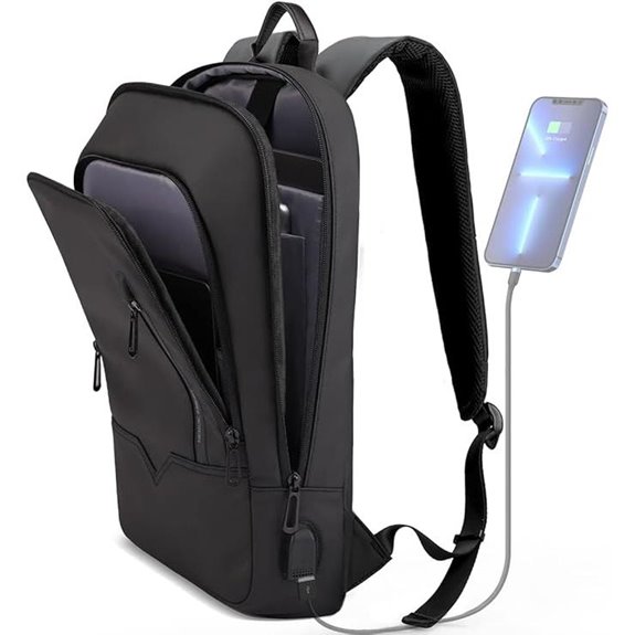 hk Men's Slim Backpack 15.6 USB Charger