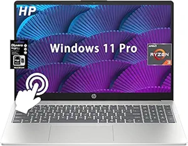 HP 15.6 Touchscreen Laptop Ryzen 3 7320U